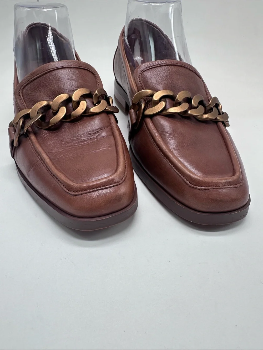 Vionic | Mizelle Chain Loafers in Brown Leather